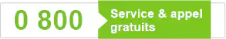 0800 service gratuit + prix appel